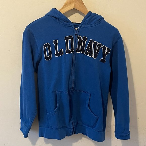OLD NAVY | Boys Zip Up Hoodie Blue Size X-Large - Picture 1 of 7